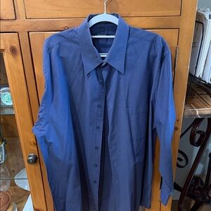 DKNY Navy Dress Shirt for Men